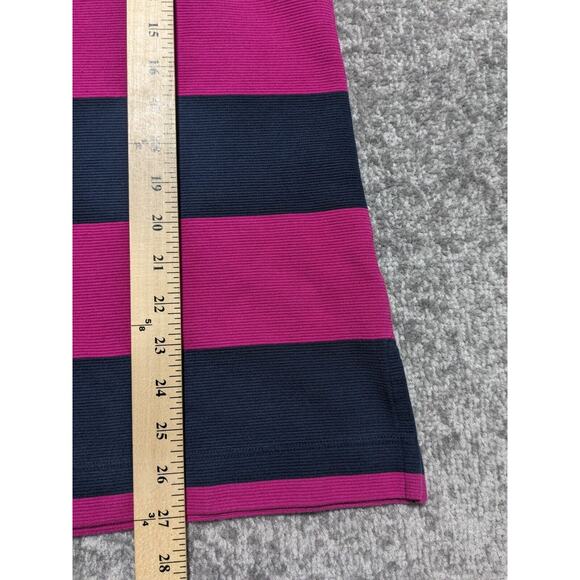 Lands'‎ End Shirt Top Women XL Pink Blue Striped Thick Fabric V-Neck V65 - Picture 13 of 14